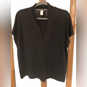H&M Elegant Black V-Neck Blouse